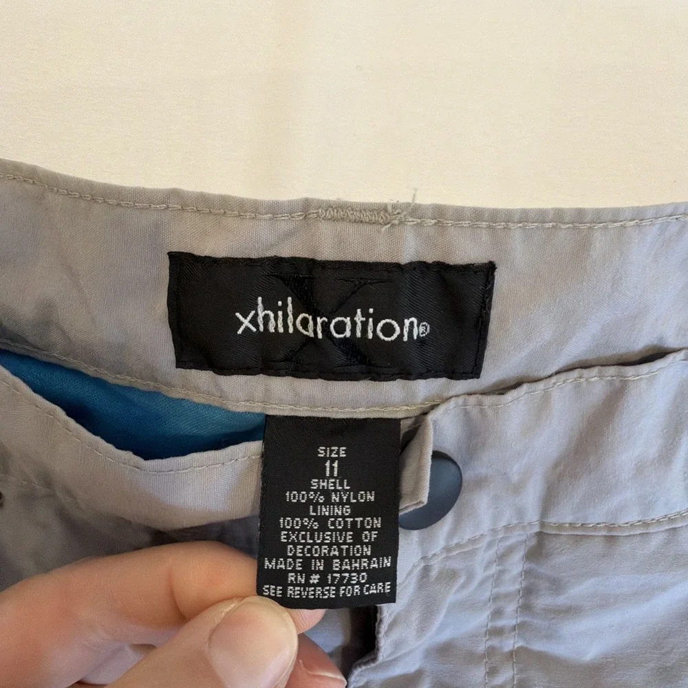 Xhilaration Women's Gray Cargo Pants Size‎ 13 Joggers Athleisure Y2k Baggy Punk